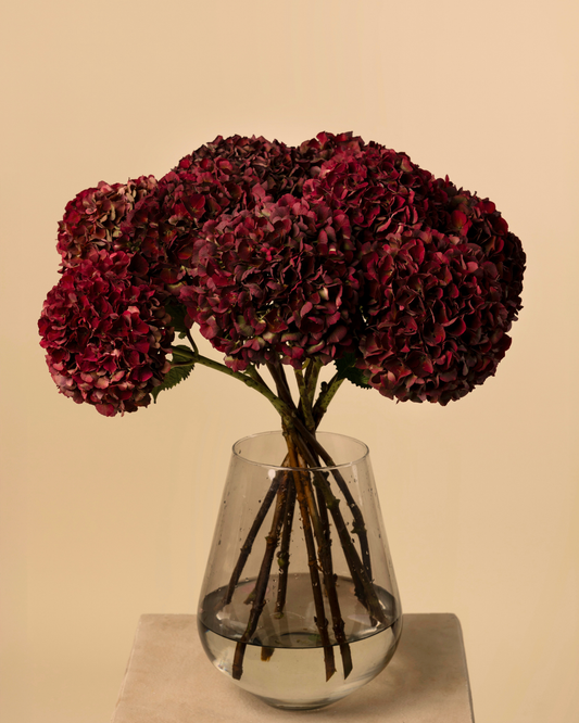 Hortensia Rojo Oscuro Luxury
