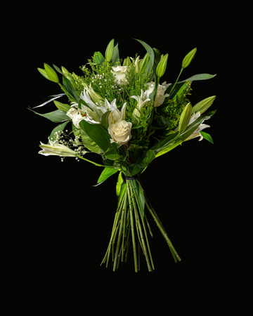 Bouquet Lilium y Rosas Blancas